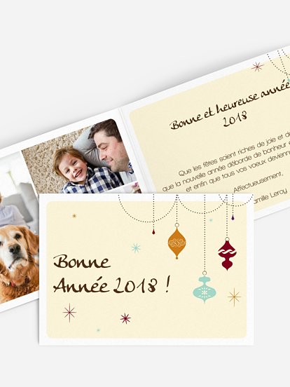 Carte de voeux Guirlandes