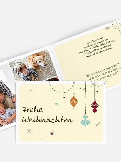 Weihnachtskarte Girlande