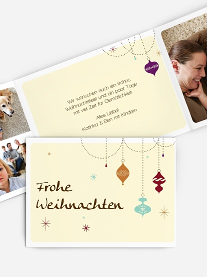 Weihnachtskarte Girlande