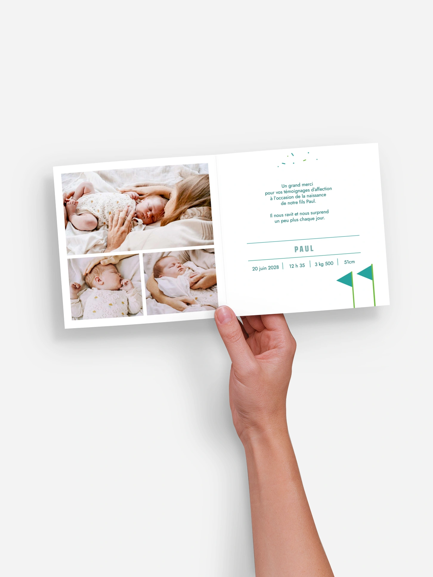 Faire-part naissance Tandem