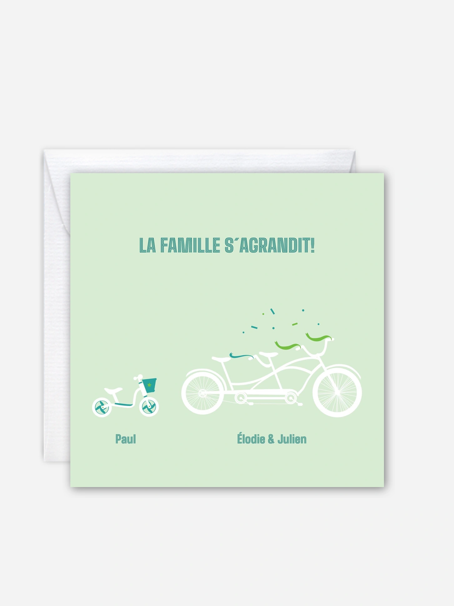 Faire-part naissance Tandem