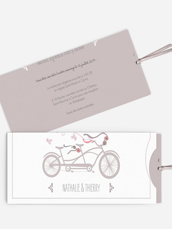 Faire-part mariage Tandem