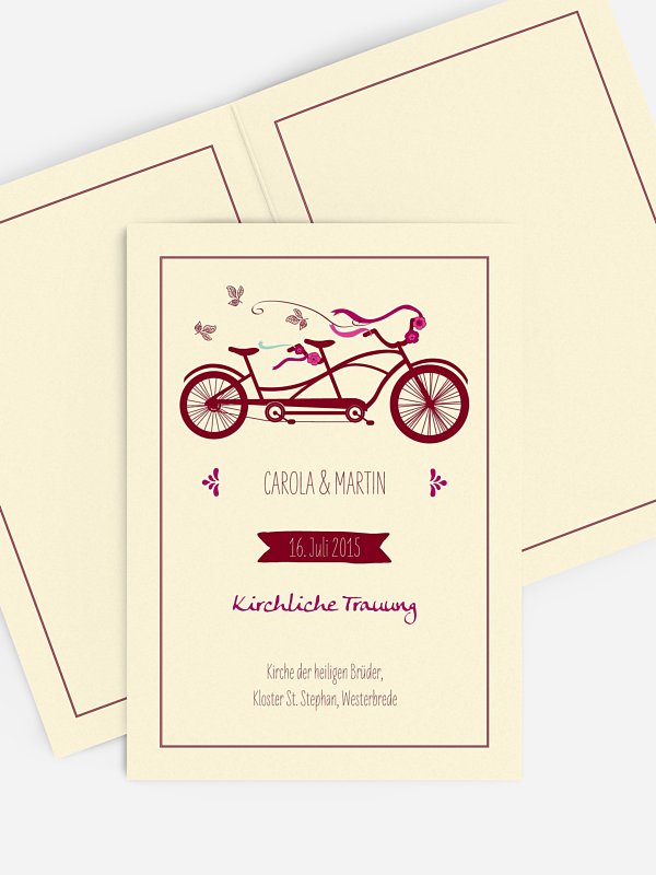 Kirchenheft Hochzeit Tandem