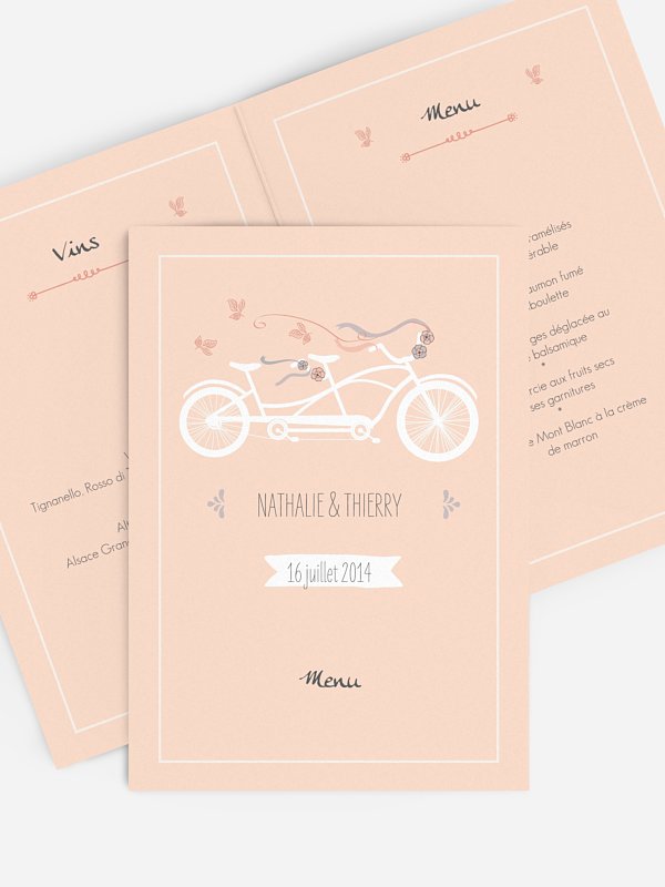 Menu mariage Tandem