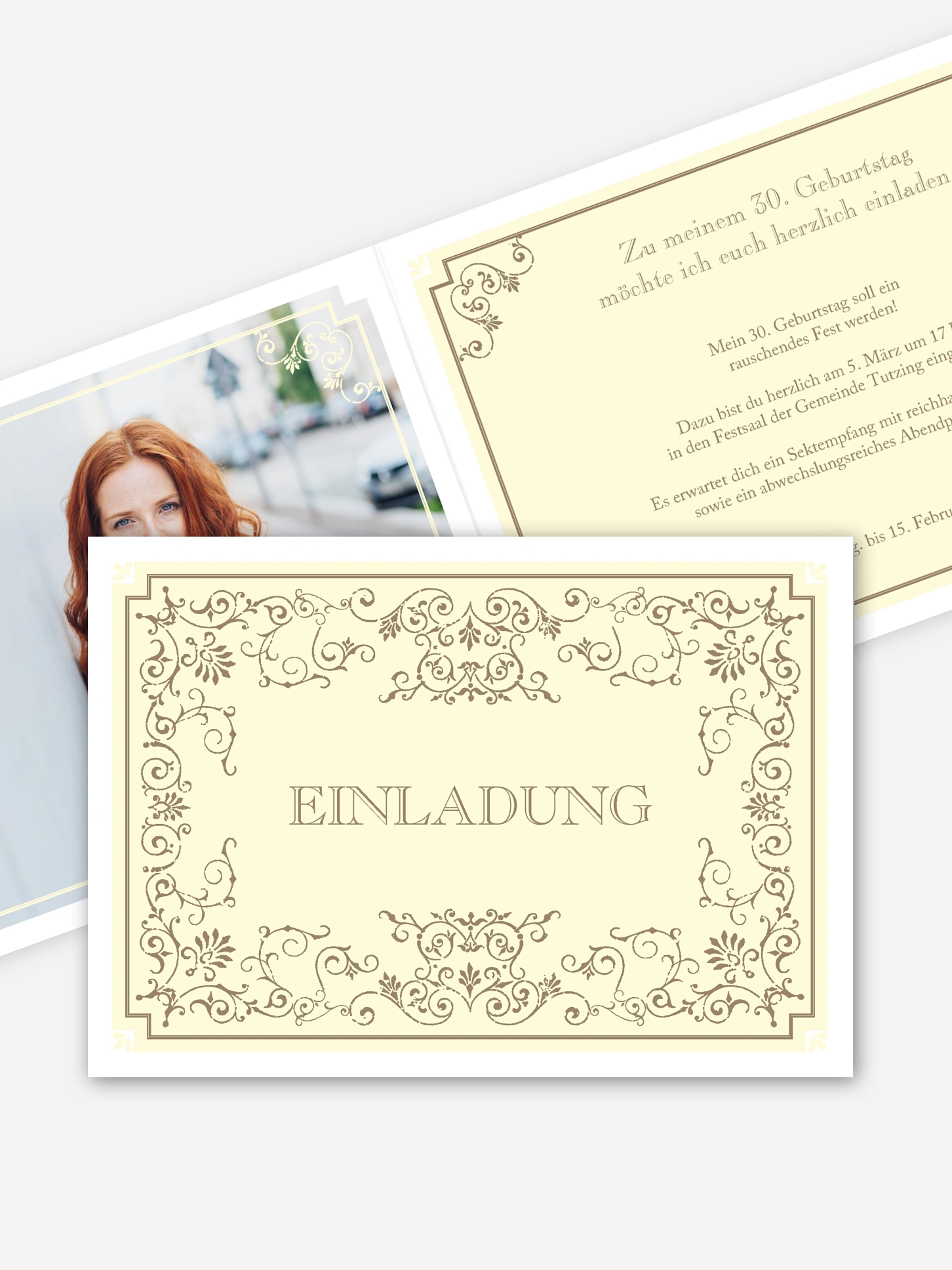Einladung 30. Geburtstag Eleganz