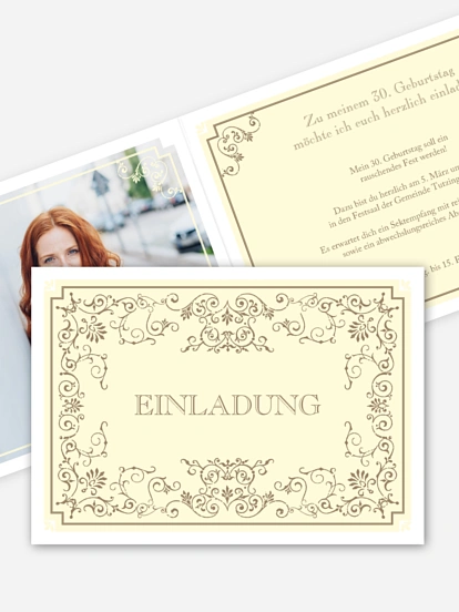 Einladung 30. Geburtstag Eleganz