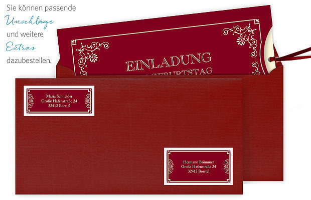 Einladung 50 Geburtstag Eleganz