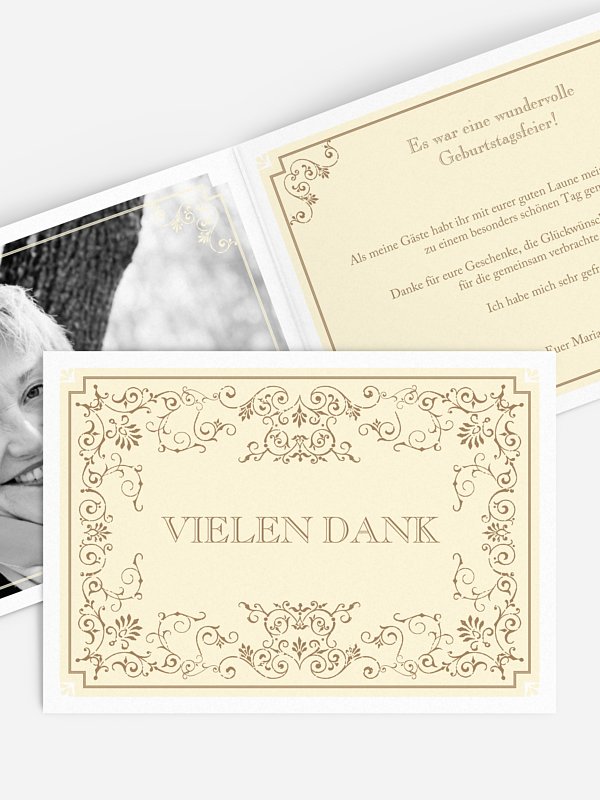 Dankeskarte Geburtstag Eleganz