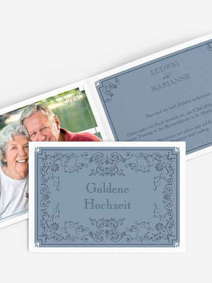 Einladung zur Goldenen Hochzeit Eleganz