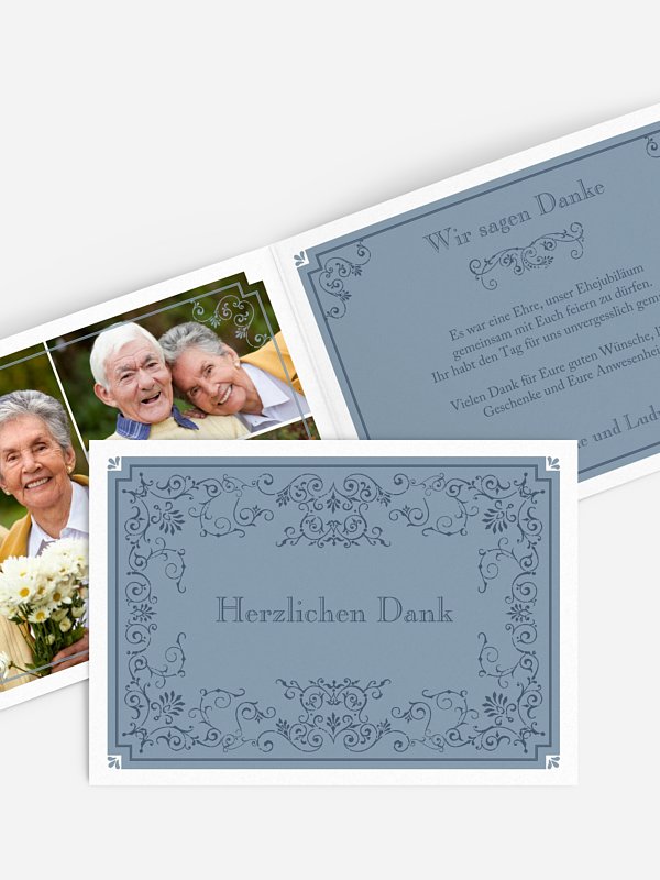 Danksagung zur Goldenen Hochzeit Eleganz