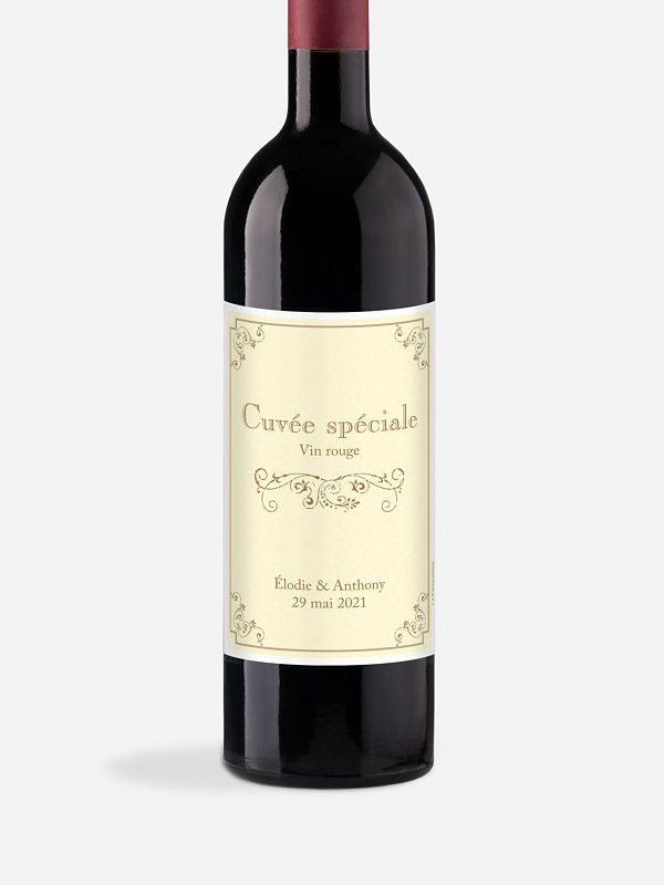Étiquette bouteille Élégance
