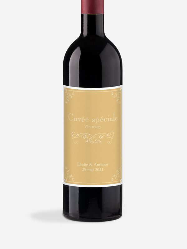 Étiquette bouteille Élégance