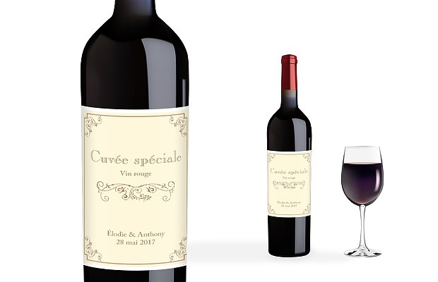 Étiquette bouteille Élégance