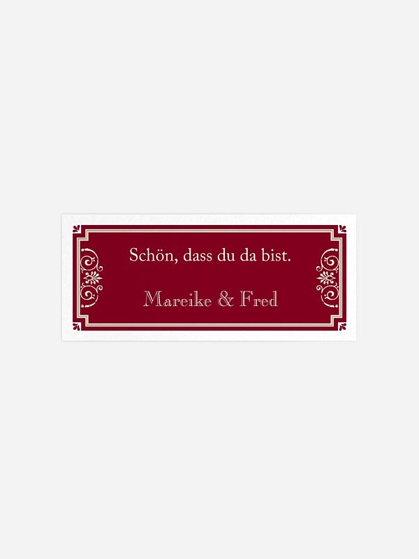 Geschenkaufkleber Hochzeit Eleganz