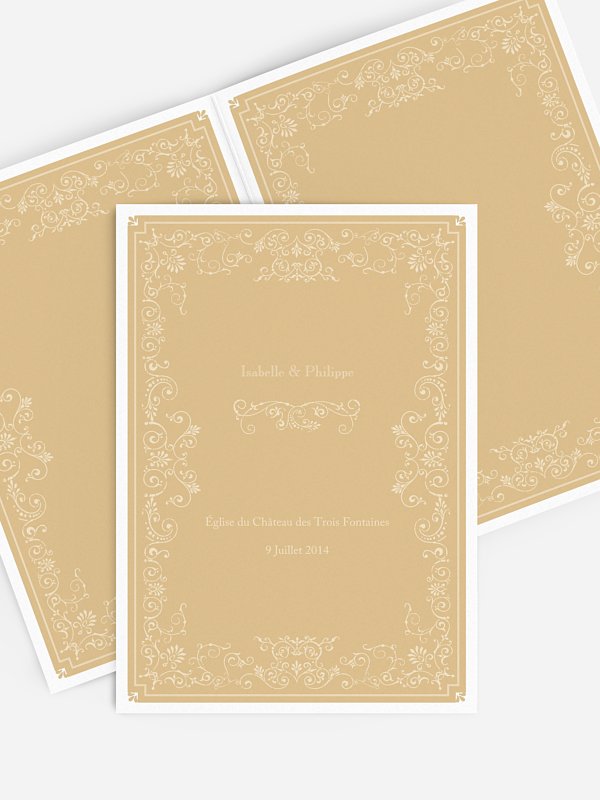 Livret de messe mariage Élégance