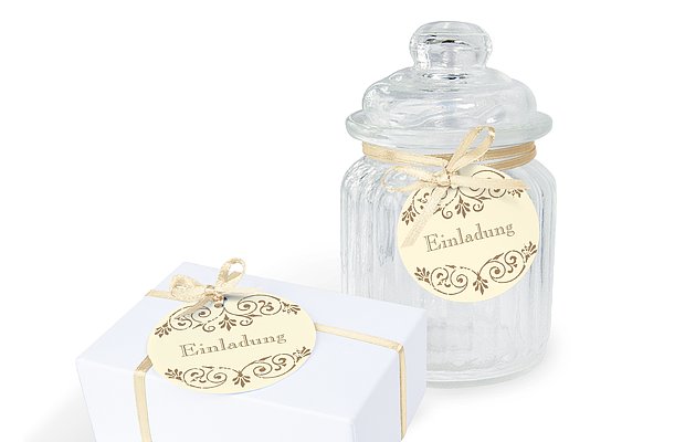 Anhänger mit Band zur Hochzeit Eleganz