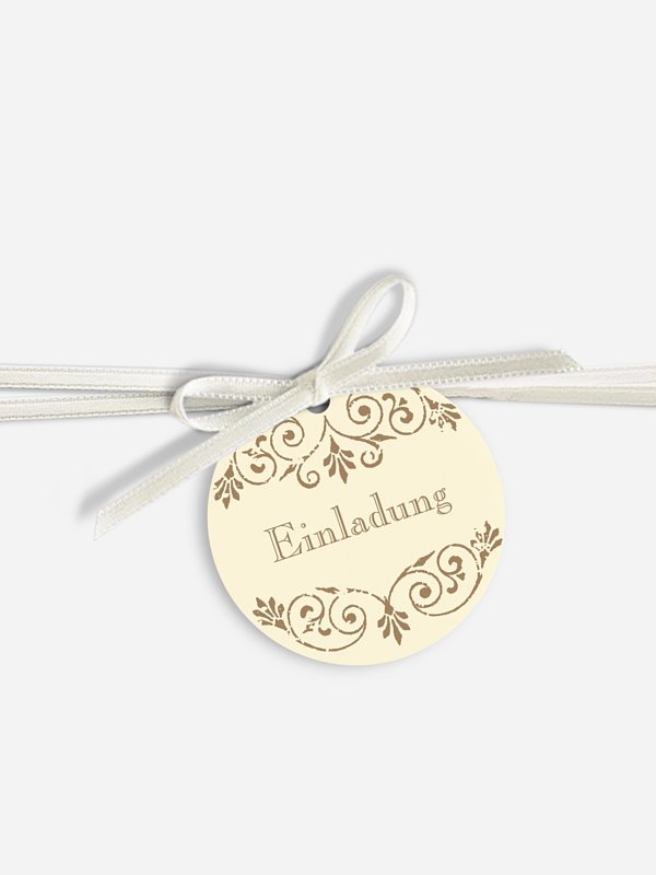 Anhänger mit Band zur Hochzeit Eleganz