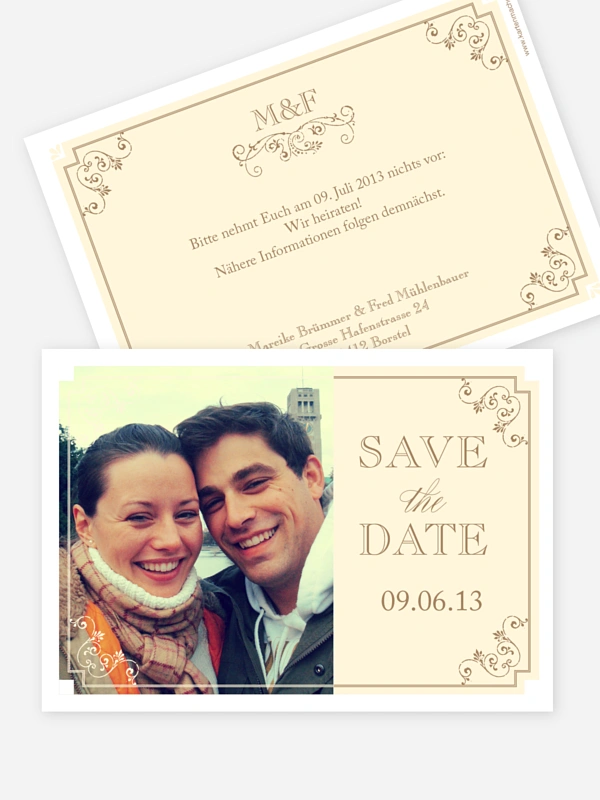 Save-the-Date Karte Eleganz