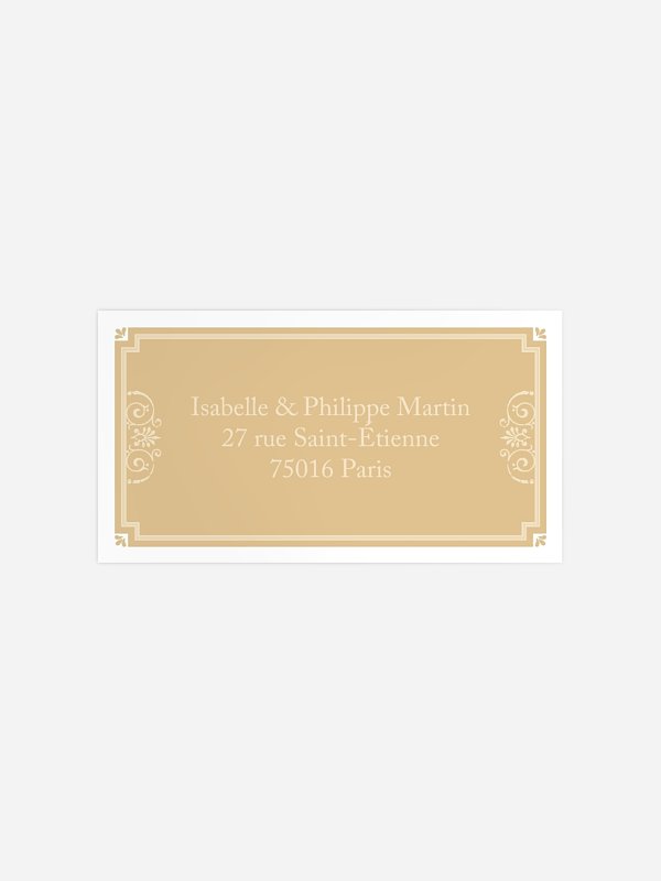 Étiquette destinataire mariage Élégance