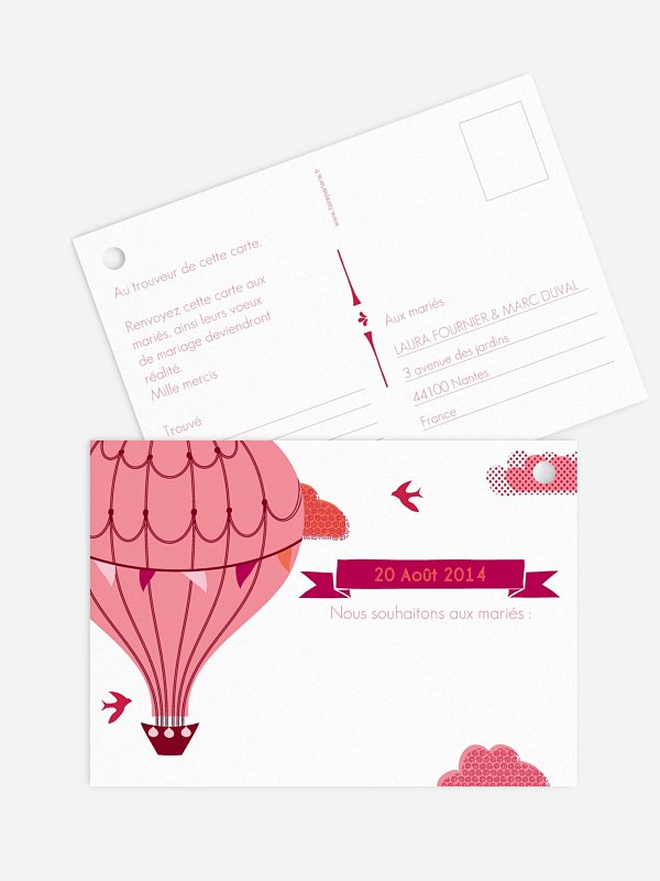 Carte Pour Ballon Montgolfiere