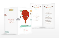 Hochzeitseinladung „Heißluftballon“