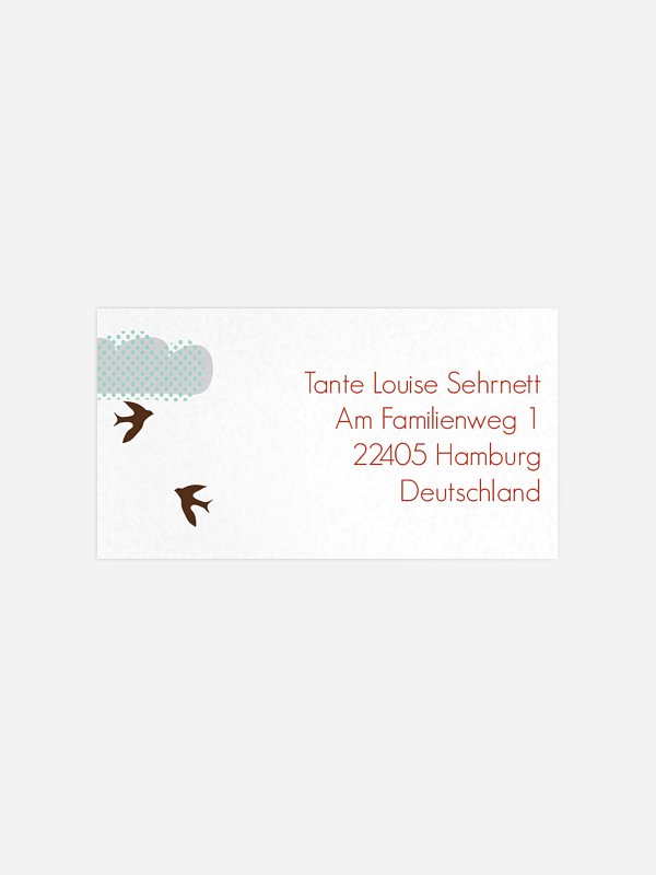 Empfängeraufkleber Hochzeit Heißluftballon