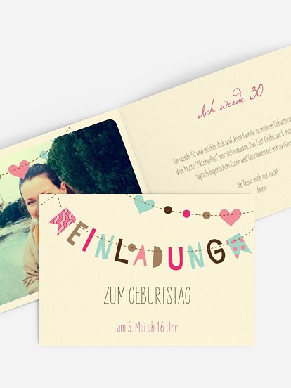 Einladung 30. Geburtstag Festive