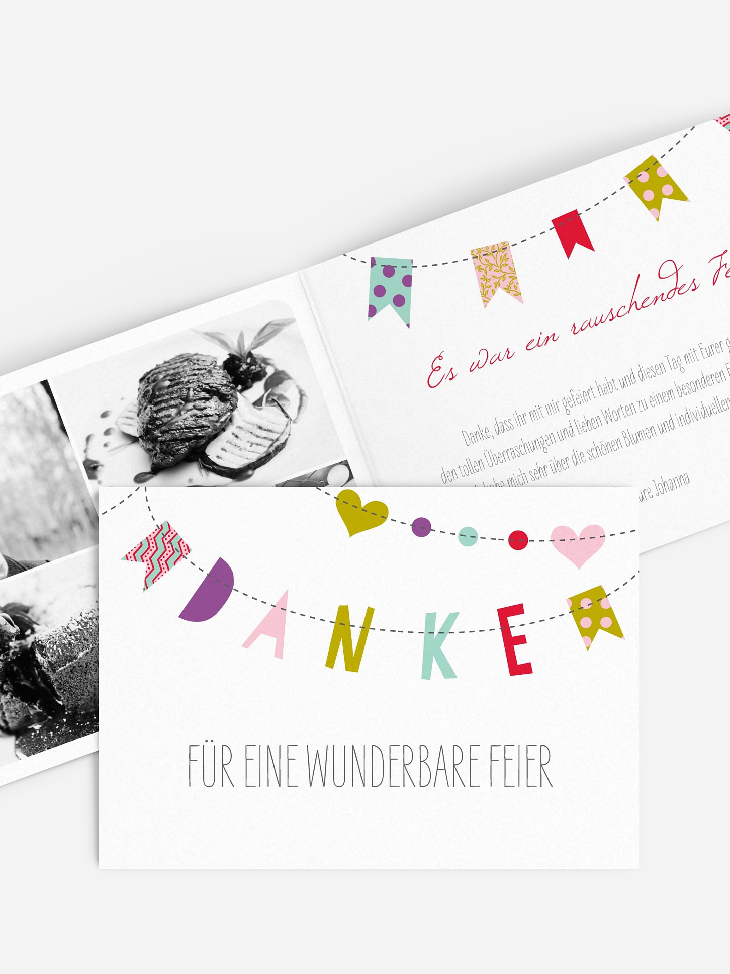 Dankeskarte Geburtstag Festive