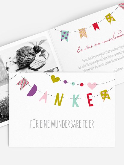 Dankeskarte Geburtstag Kommt Feiern