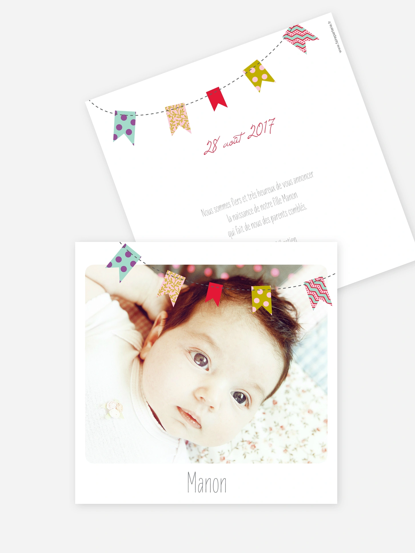 Faire-part naissance Festif