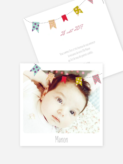 Faire-part naissance Festif