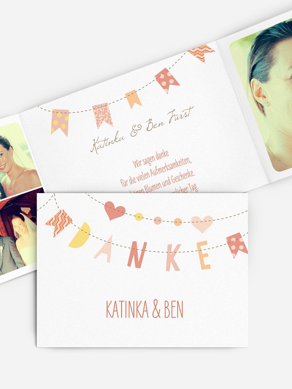 Dankeskarte Hochzeit Festive