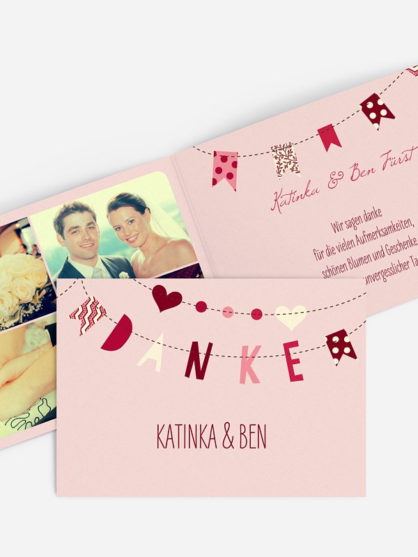 Dankeskarte Hochzeit Festive