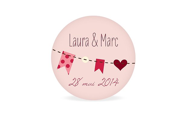 Étiquette cadeau mariage Festif