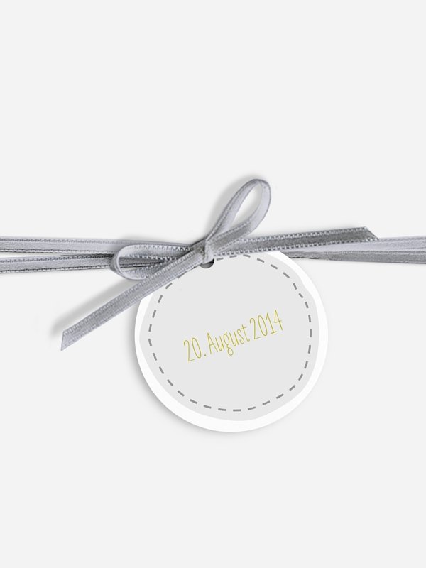 Anhänger mit Band zur Hochzeit Vichy Karo