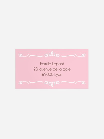 Étiquette destinataire anniversaire enfant Coccinelle