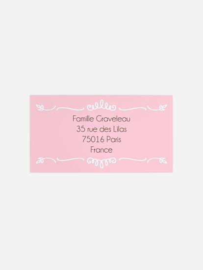 Étiquette destinataire naissance Coccinelle
