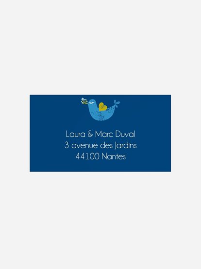 Étiquette destinataire voeux Oisillon