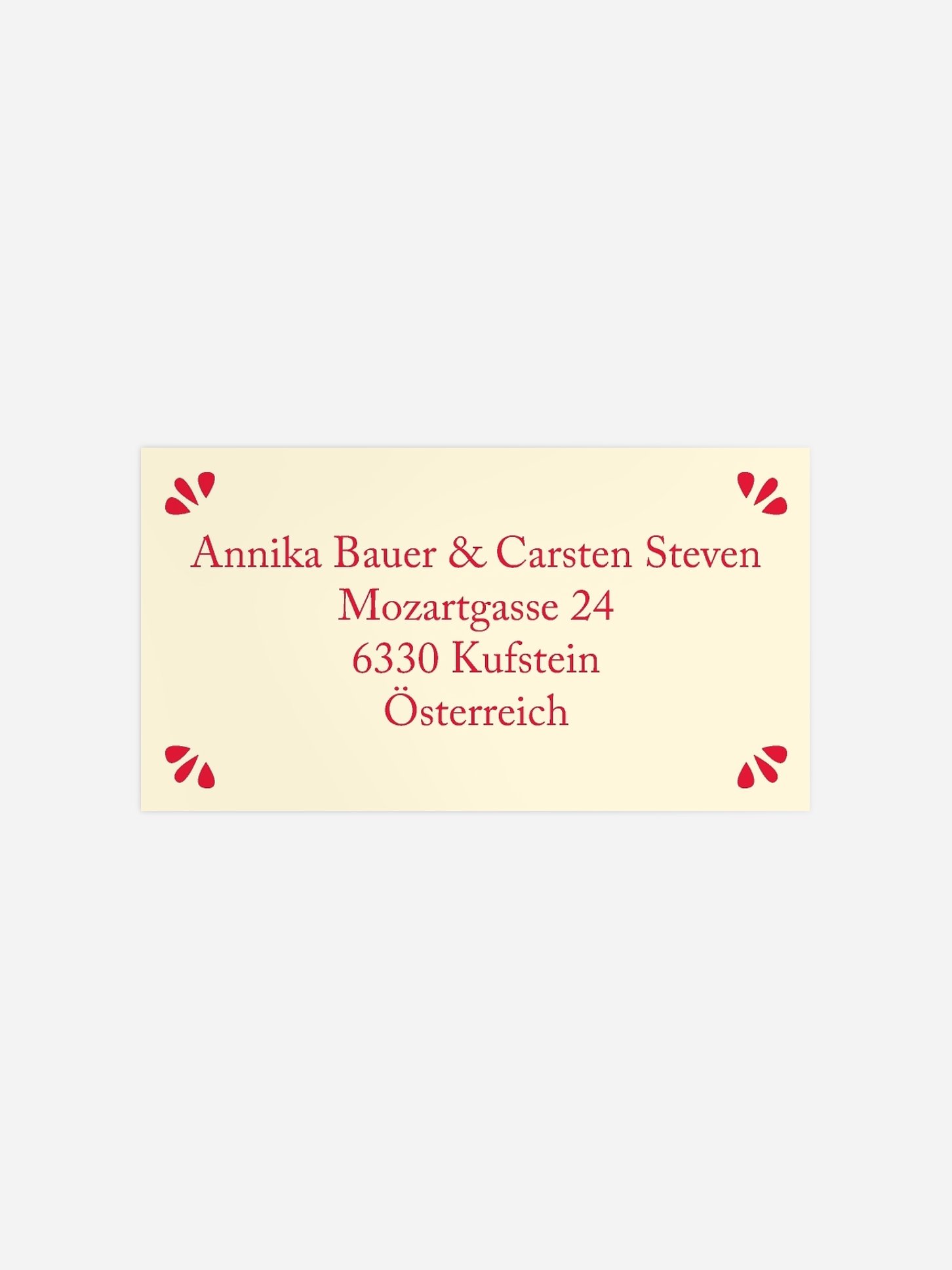 Empfängeraufkleber Weihnachten Weihnachtszeit