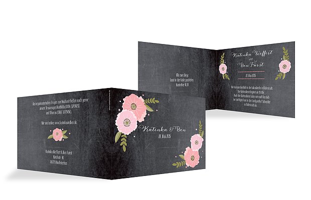 Hochzeitseinladung Poppies