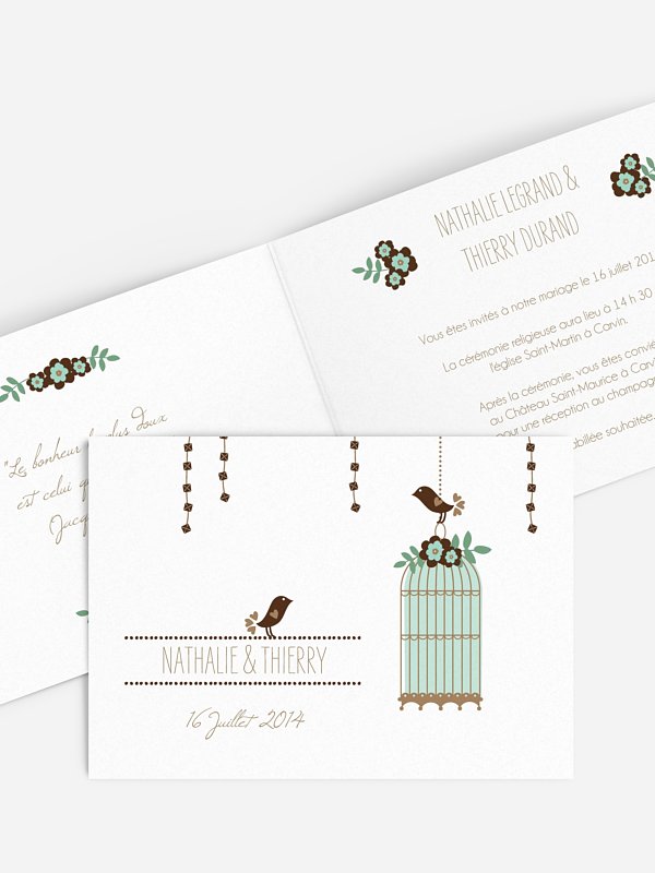 Faire-part mariage Birds