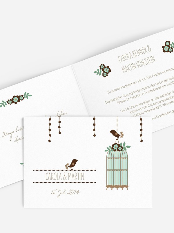 Hochzeitseinladung Birds