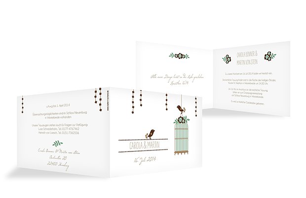 Hochzeitseinladung Birds
