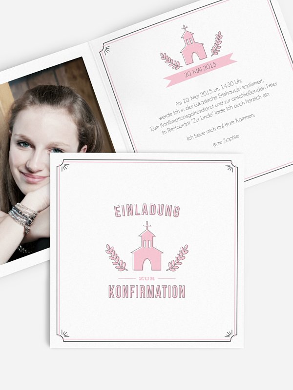 Konfirmationseinladung Kapelle