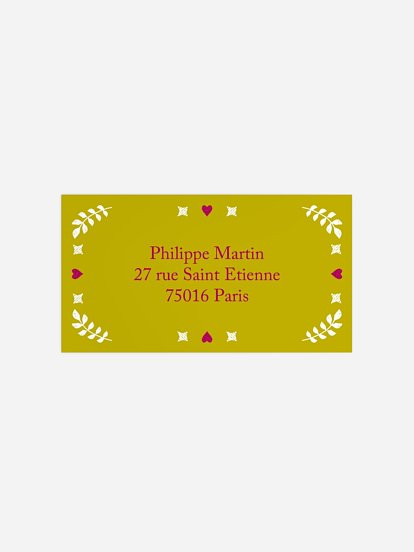 Étiquette destinataire voeux Bon Noël