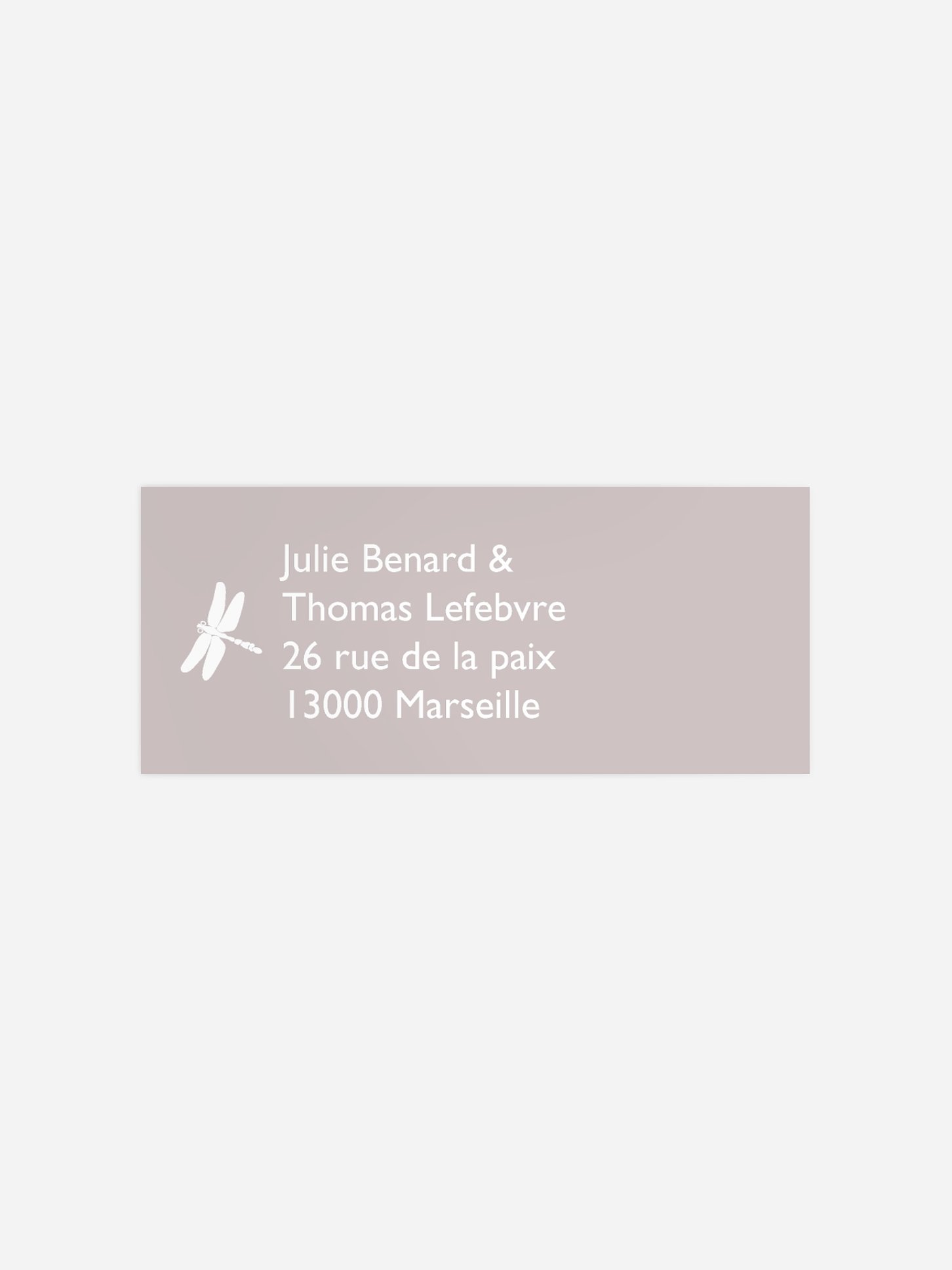 Étiquette expéditeur mariage Lanterne