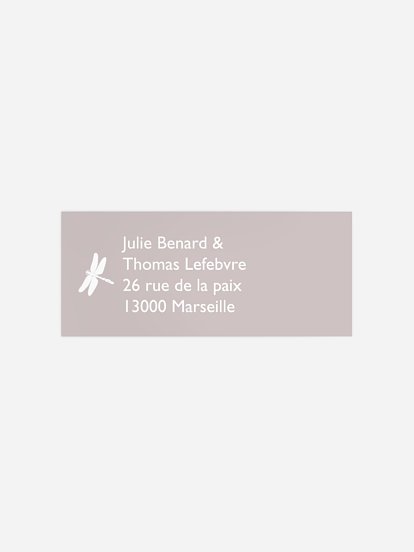Étiquette expéditeur mariage Lanterne