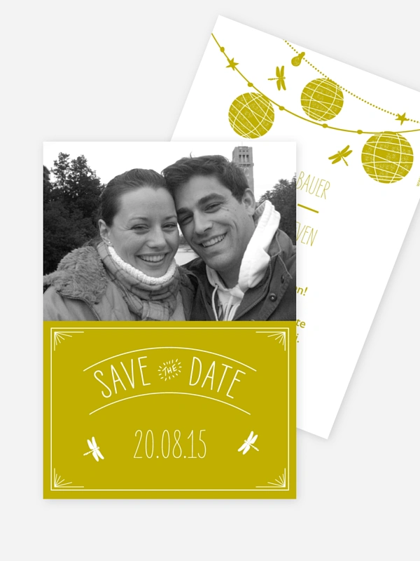 Save-the-Date Karte Paperlanterns