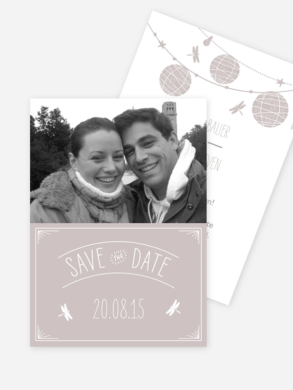 Save-the-Date Karte Paperlanterns
