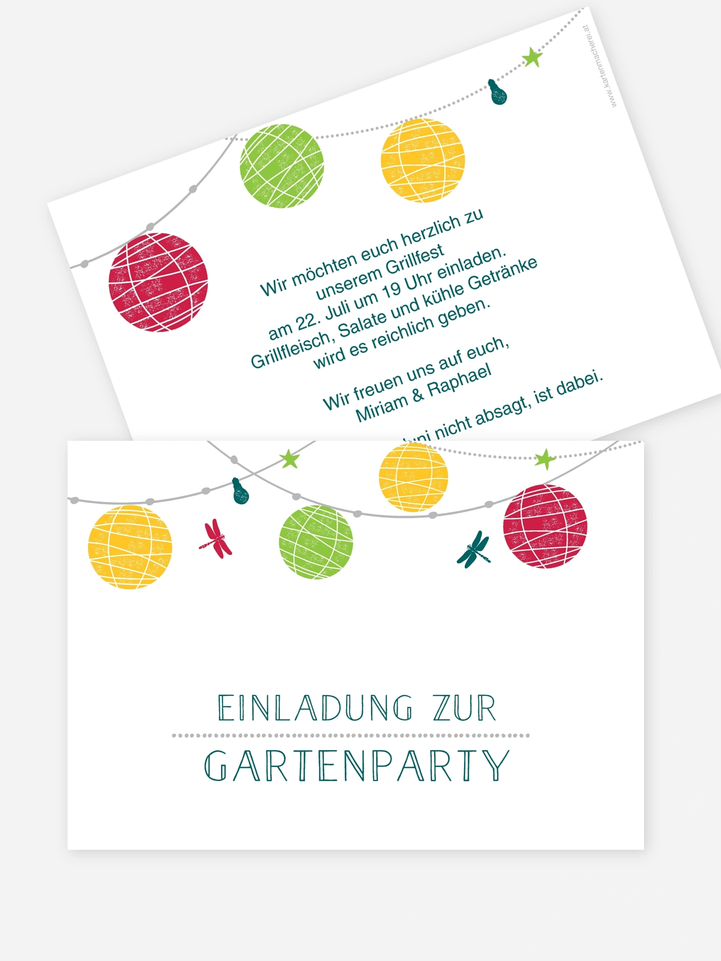 Partyeinladung Paperlanterns